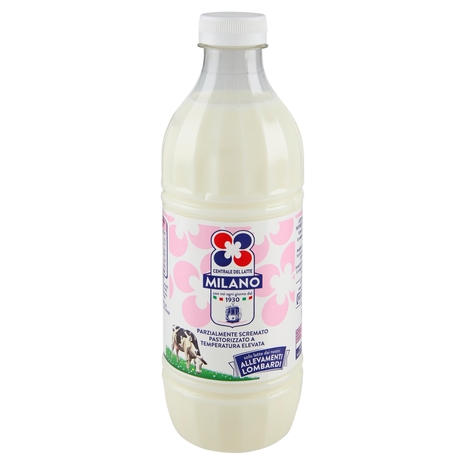 Centrale del Latte Milano Parzialmente Scremato Pastorizzato a Temperatura Elevata 1 L